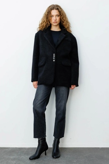 Hooopstore - Alaska Kruvaze Siyah Blazer (1)