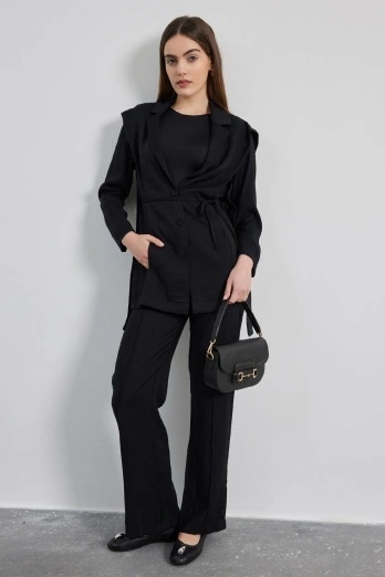 Hooopstore - Aller Detaylı Siyah Ceket (1)