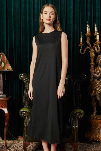 Hooopstore - Astar Siyah Elbise