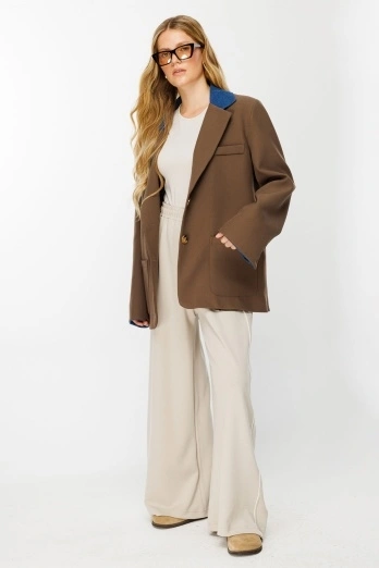 Hooopstore - Biye Detaylı Palazzo Bej Eşofman Pantolon (1) Hooopstore - Biye Detaylı Palazzo Bej Eşofman Pantolon (1)