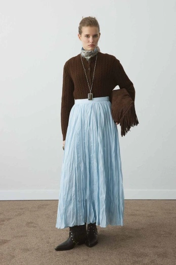 Hooopstore - Boho Crash Soft Mavi Etek (1)