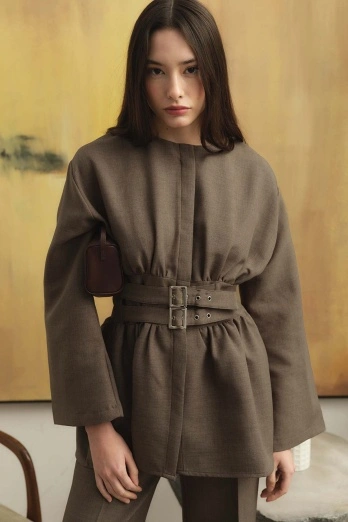 Hooopstore - Çift Tokalı Vizon Tunik (1)