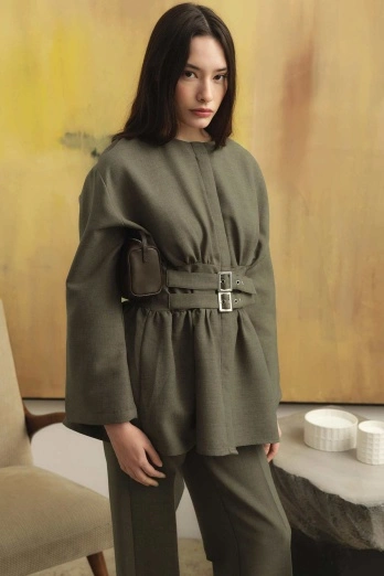 Hooopstore - Çift Tokalı Vizon Tunik (1)