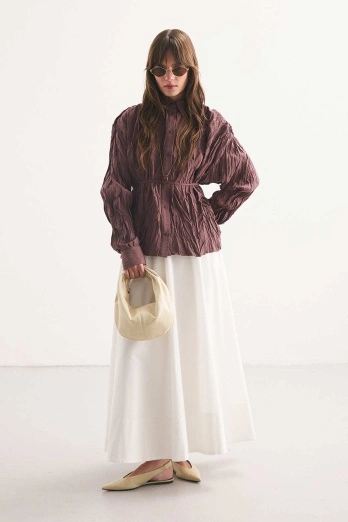 Hooopstore - Crush Dokulu Burganya Gömlek (1)