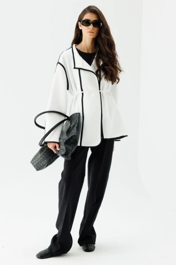 Hooopstore - Dikiş Detaylı Siyah Palazzo Pantolon (1)