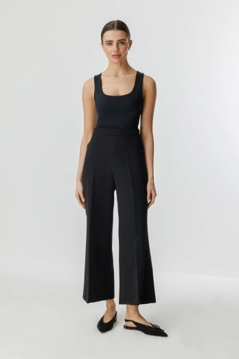 Hooopstore - Double Paça Siyah Pantolon Hooopstore - Double Paça Siyah Pantolon