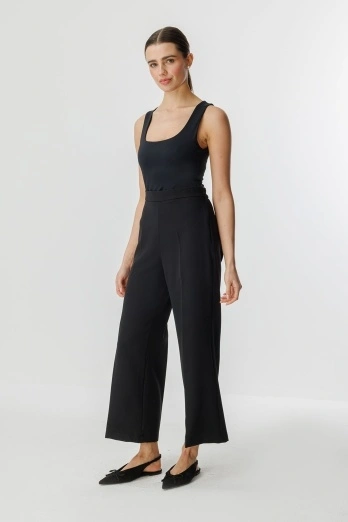 Hooopstore - Double Paça Siyah Pantolon (1) Hooopstore - Double Paça Siyah Pantolon (1)