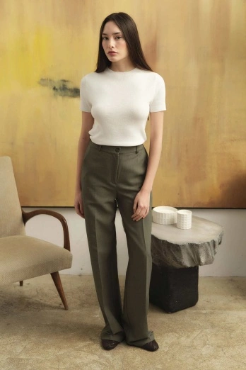 Hooopstore - Düz Kesim Vizon Pantolon (1)