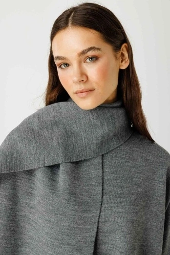 Hooopstore - Düz Renk Gri Atkı (1)