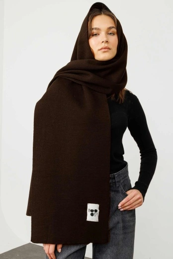 Hooopstore - Düz Renk Kahve Atkı