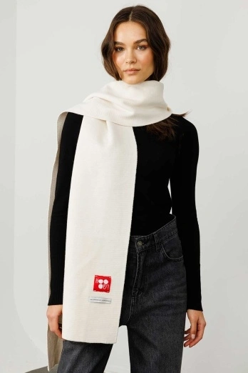 Hooopstore - Düz Renk Krem Atkı