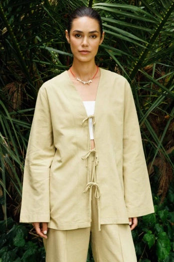 Hooopstore - Fiyonk Bağlama Çağla Gömlek (1)