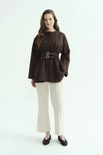 Hooopstore - Flare Krem Pantolon (1)