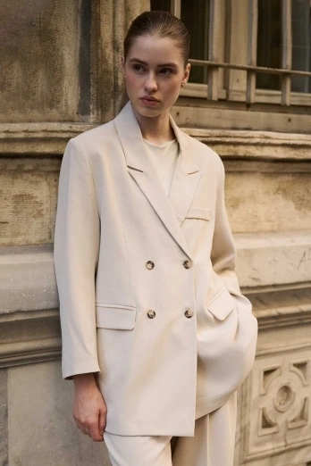 Hooopstore - Frame Dokulu Taş Blazer Ceket (1) Hooopstore - Frame Dokulu Taş Blazer Ceket (1)