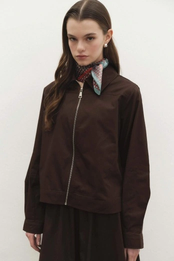 Hooopstore - Gabardin Kahve Ceket Etek Takım (1)