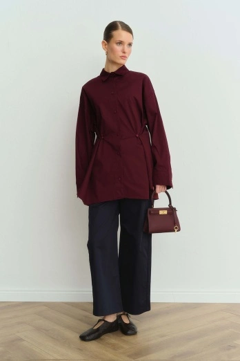 Hooopstore - Gabardin Loose Lacivert Pantolon