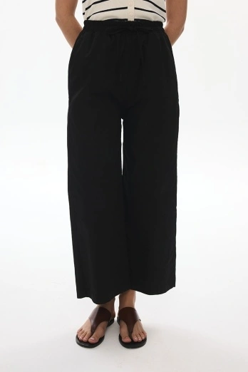 Hooopstore - Gabardin Loose Siyah Pantolon (1) Hooopstore - Gabardin Loose Siyah Pantolon (1)