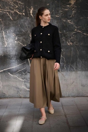 Hooopstore - Pileli Vizon Etek Hooopstore - Pileli Vizon Etek