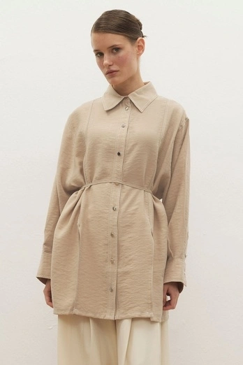 Hooopstore - Gardenya Çift Dikiş Detaylı Taş Gömlek (1) Hooopstore - Gardenya Çift Dikiş Detaylı Taş Gömlek (1)