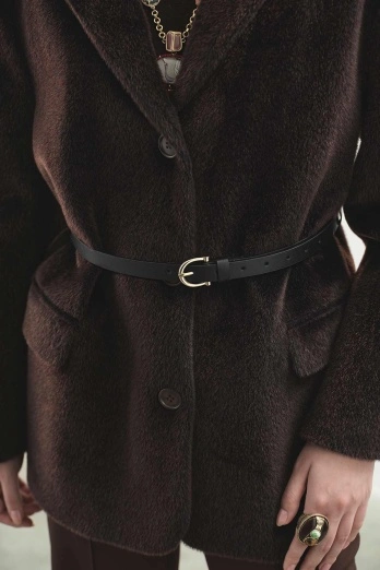 Hooopstore - Gold Tokalı Deri Siyah Kemer