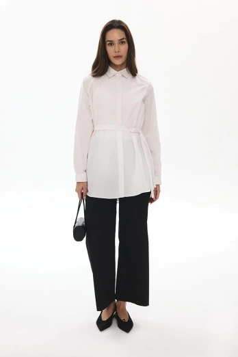 Hooopstore - Karye Beyaz Trenç Gömlek (1) Hooopstore - Karye Beyaz Trenç Gömlek (1)