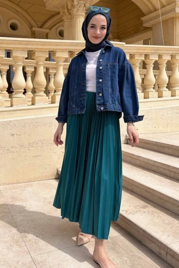 Hooopstore - Kenarları Dikişsiz Kot Ceket - Koyu Mavi