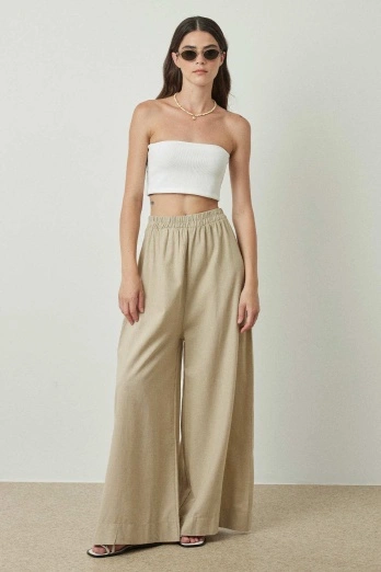 Hooopstore - Keten Bol Paça Vizon Pantolon (1)