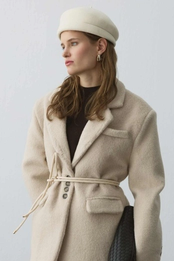 Hooopstore - Kordon Deri Bej Kemer