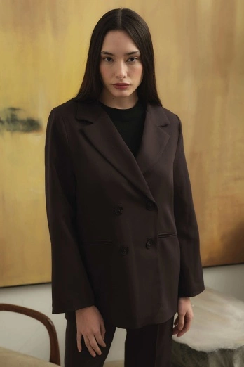 Hooopstore - Kruvaze Kahve Ceket (1)