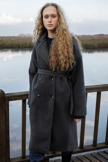 Hooopstore - Kruvaze Yaka Füme Kaban Hooopstore - Kruvaze Yaka Füme Kaban