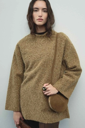 Hooopstore - Melanj Dokulu Sütlü Kahve Kazak (1)