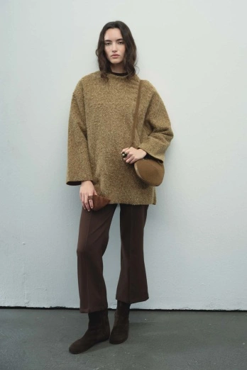 Hooopstore - Melanj Dokulu Sütlü Kahve Kazak