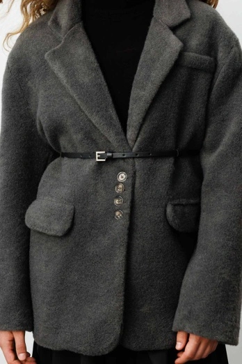 Hooopstore - Metal Tokalı Siyah İnce Kemer