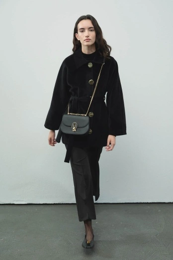 Hooopstore - Milena Oval Deri Siyah Çanta (1)