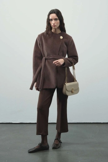 Hooopstore - Milena Oval Deri Vizon Çanta (1)