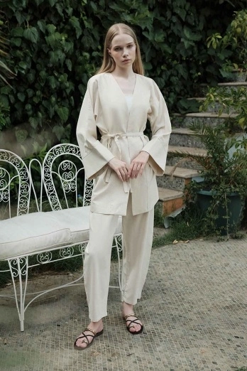 Hooopstore - Naturel Bej Kimono (1)