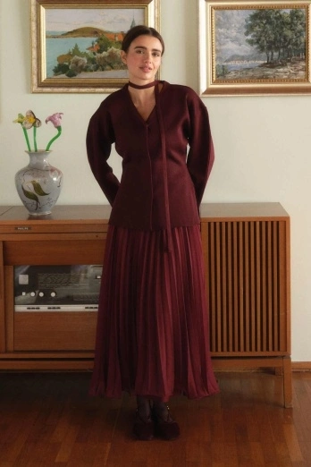 Hooopstore - Naye Belden Oturtma Merserize Bordo Hırka (1) Hooopstore - Naye Belden Oturtma Merserize Bordo Hırka (1)