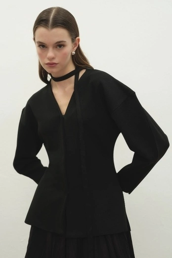 Hooopstore - Naye Belden Oturtma Merserize Siyah Hırka (1) Hooopstore - Naye Belden Oturtma Merserize Siyah Hırka (1)