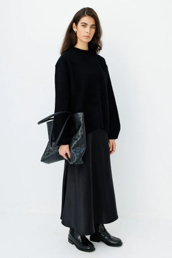 Hooopstore - Oversize Siyah Kazak (1)