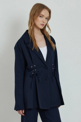 Hooopstore - Özel Dikim Blazer Lacivert Ceket