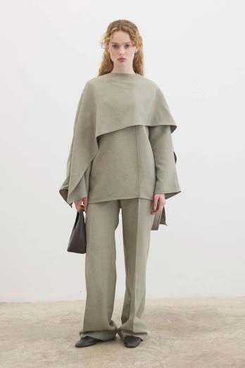 Hooopstore - Pelerin Detayl Çağla Tunik (1)