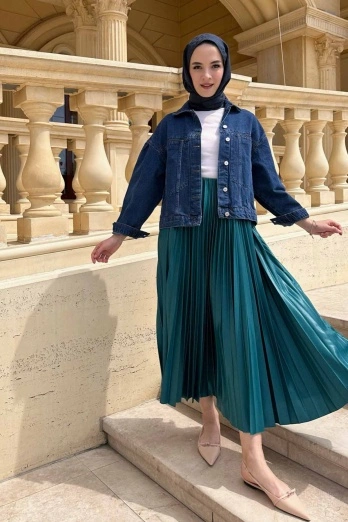 Hooopstore - Pilisoley Petrol Mavisi Etek (1)