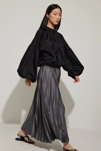 Hooopstore - Pilisoley Saten Antrasit Etek