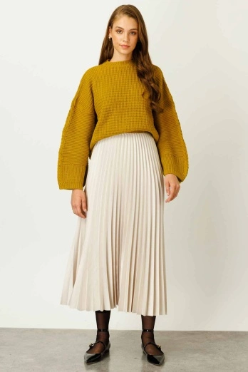 Hooopstore - Pilisoley Saten Etek - Krem