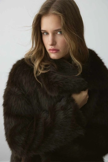 Hooopstore - Premium Daily Acı Kahve Kürk Mont (1)