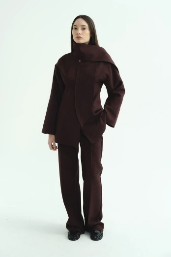 Hooopstore - Premium Fular Bağlamalı Burganya Ceket