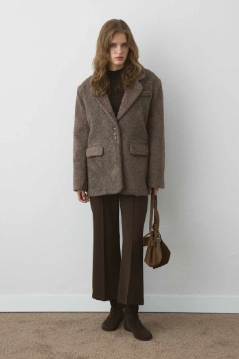 Hooopstore - Premium Kruvaze Kahve Blazer (1)