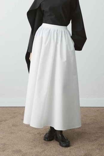 Hooopstore - Premium Poplin Balon Ekru Etek (1)