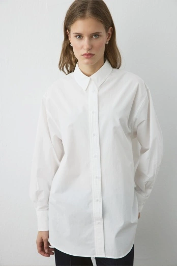 Hooopstore - Premium Poplin Beyaz Gömlek (1)