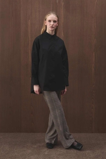 Hooopstore - Premium Poplin Siyah Gömlek